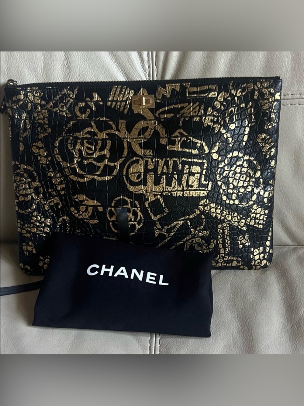 CHANEL EGYPTIAN Graphic Clutch